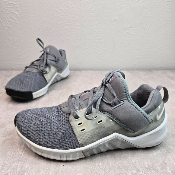 Nike Metcon Athletic Sneaker Mens Size 7.5 Gray Mesh Low...